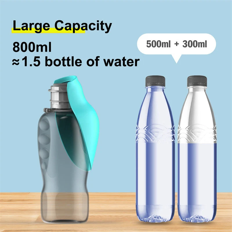 Tragbare 800ml Hundetrinkflasche. | Skanto