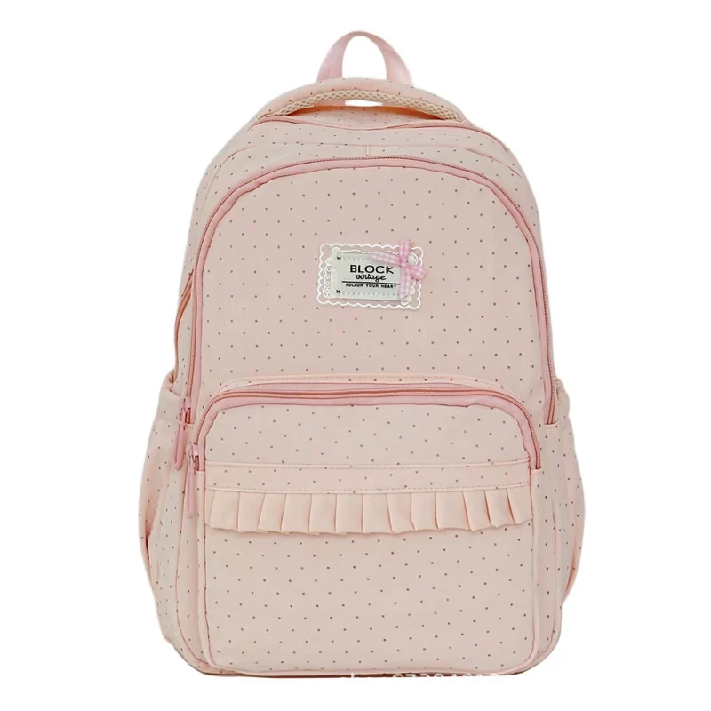 Stilvoller gepunkteter Rucksack Skanto mit Raffung