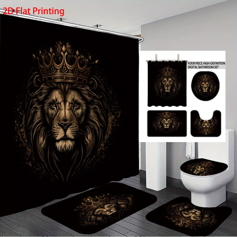 Digitales Badezimmer-Set Skanto mit Löwenmotiv