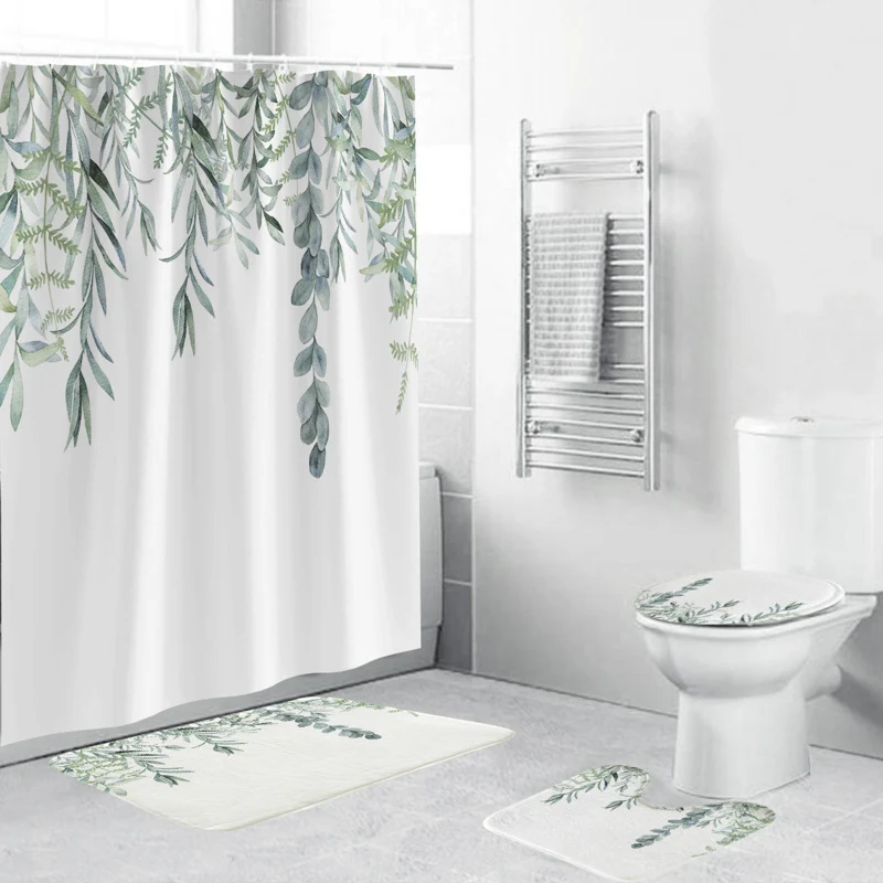 Badezimmer-Accessoire-Set mit Blumenmuster Skanto