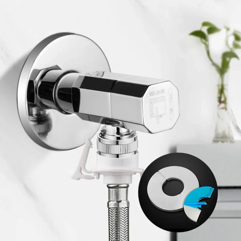 Edelstahl-Wasserhahn-Abdeckung Selbstklebende Wasserhahn-Duschrohr-Abdeckung | Skanto