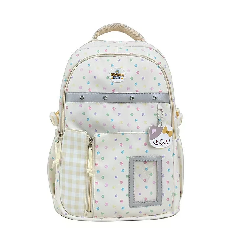 Gemusterter Rucksack mit vielen Fächern Skanto
