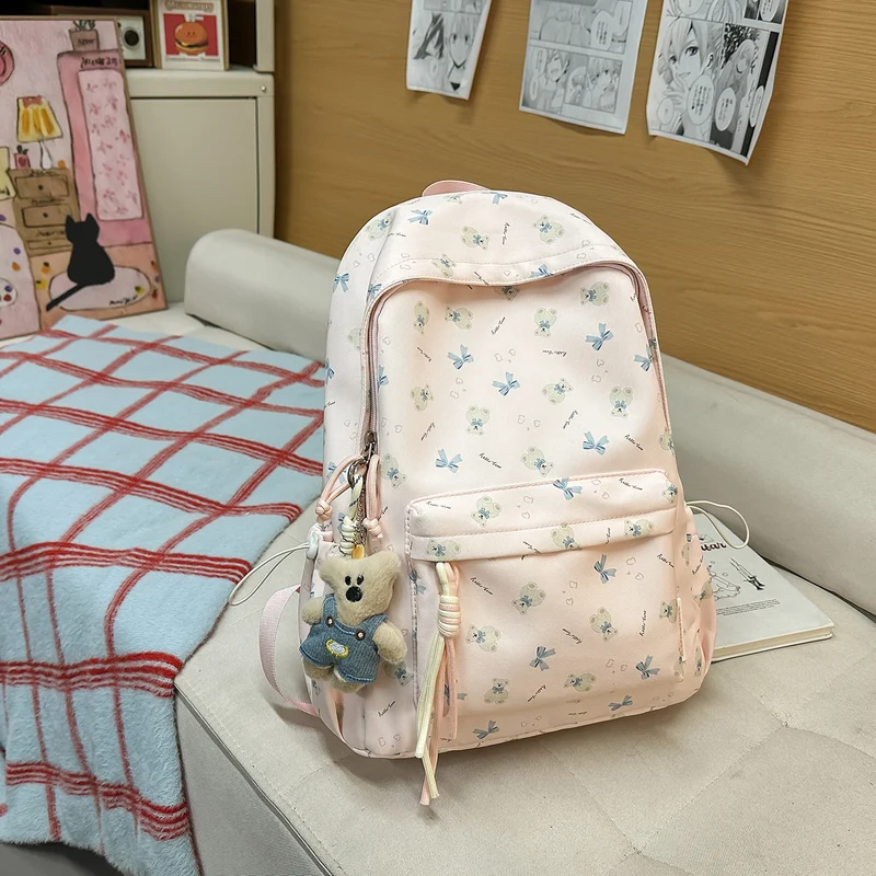 Charmanter Rucksack mit Blumen-Print Skanto