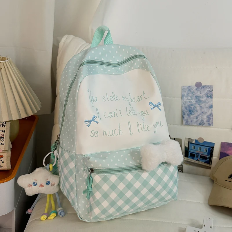 Charmanter Rucksack mit Baumwoll-Print Skanto