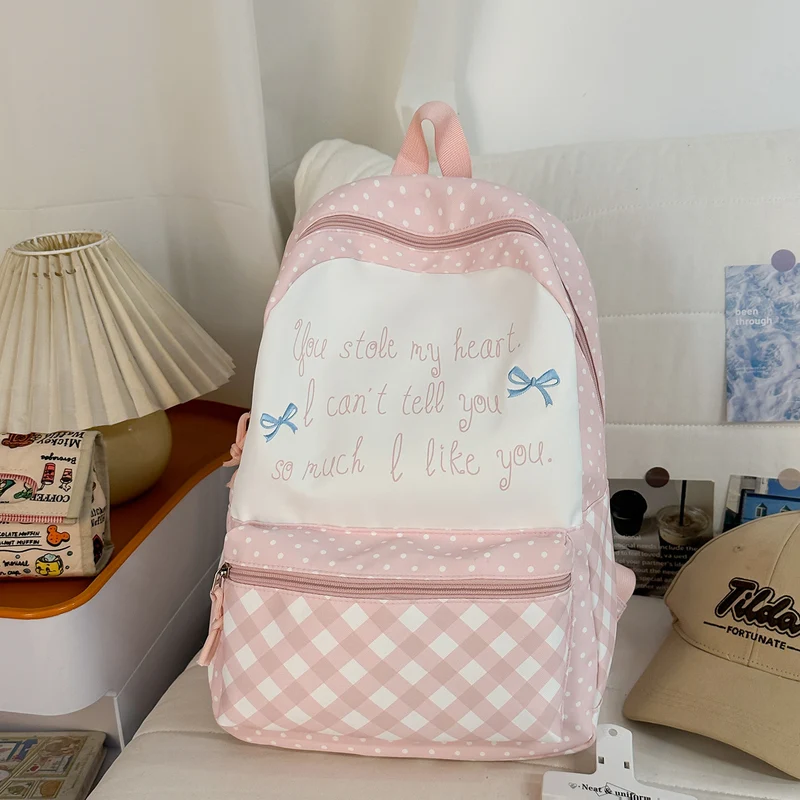 Charmanter Rucksack mit Baumwoll-Print Skanto