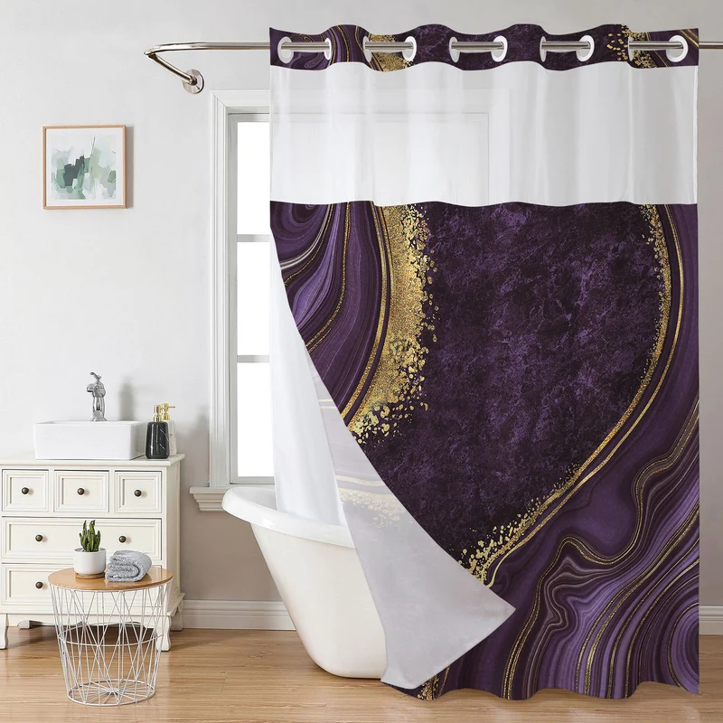 Eleganter Duschvorhang mit Marmordesign Skanto