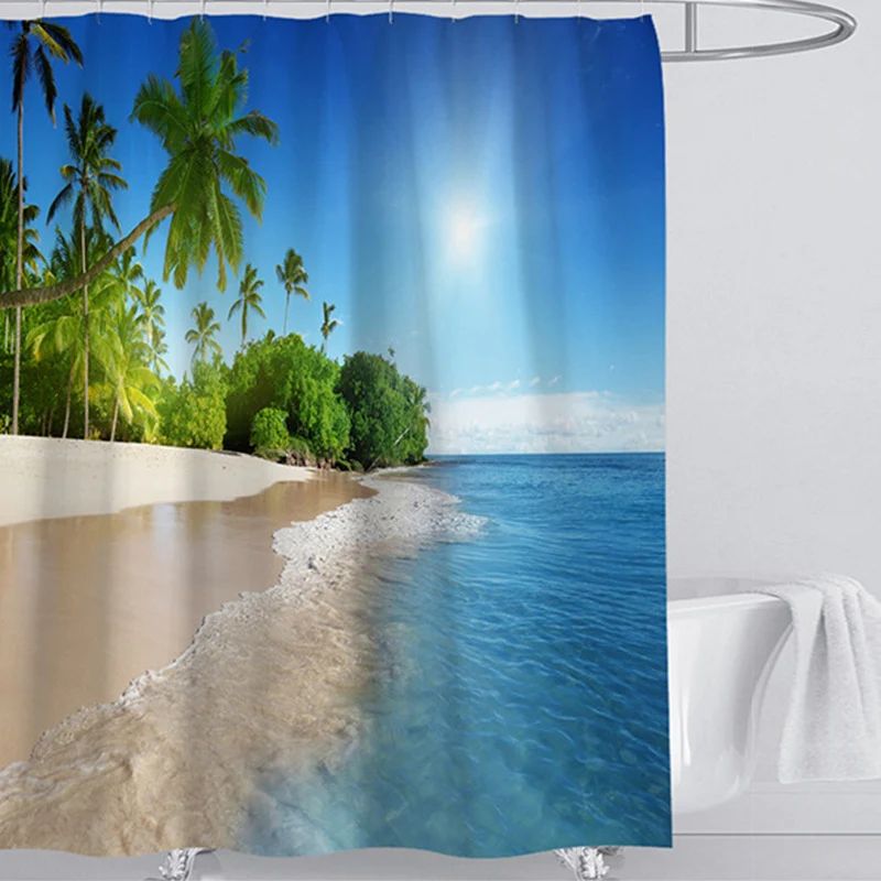 Duschvorhang mit Strandmotiv Skanto
