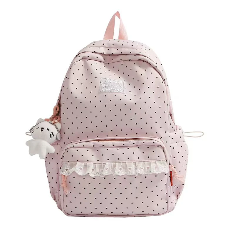 Rucksack mit Tupfen und Rüschen Skanto