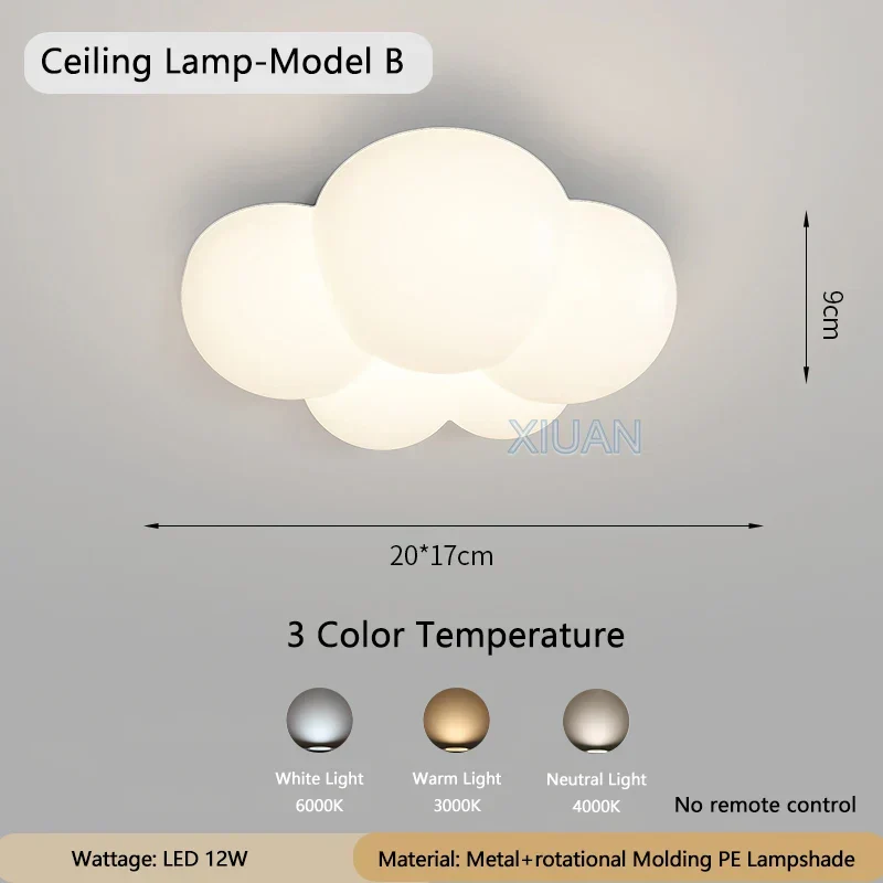 WhiteCloud Lampe – Stilvolle LED-Wandleuchte für Kinder Skanto