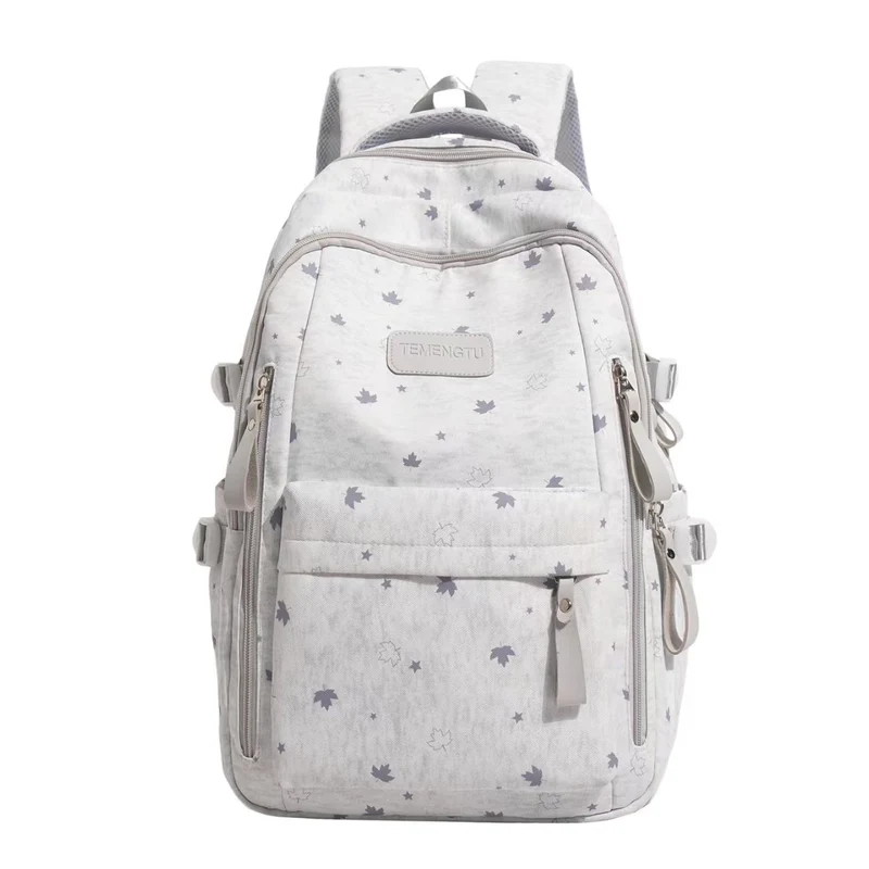 Rucksack Skanto mit Blumenprint und mehreren Fächern
