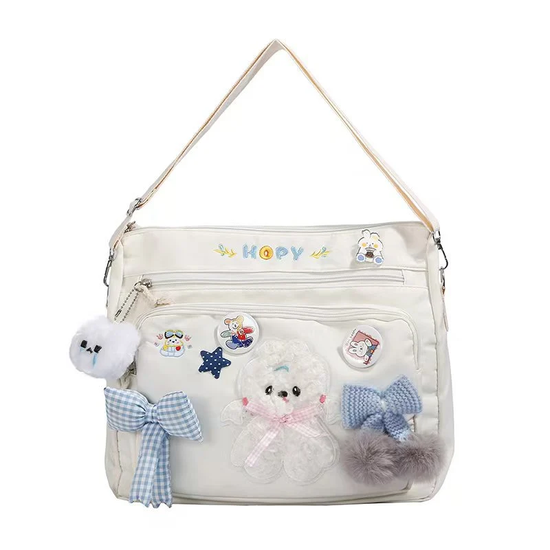 Plüsch-verzierte Handtasche Skanto