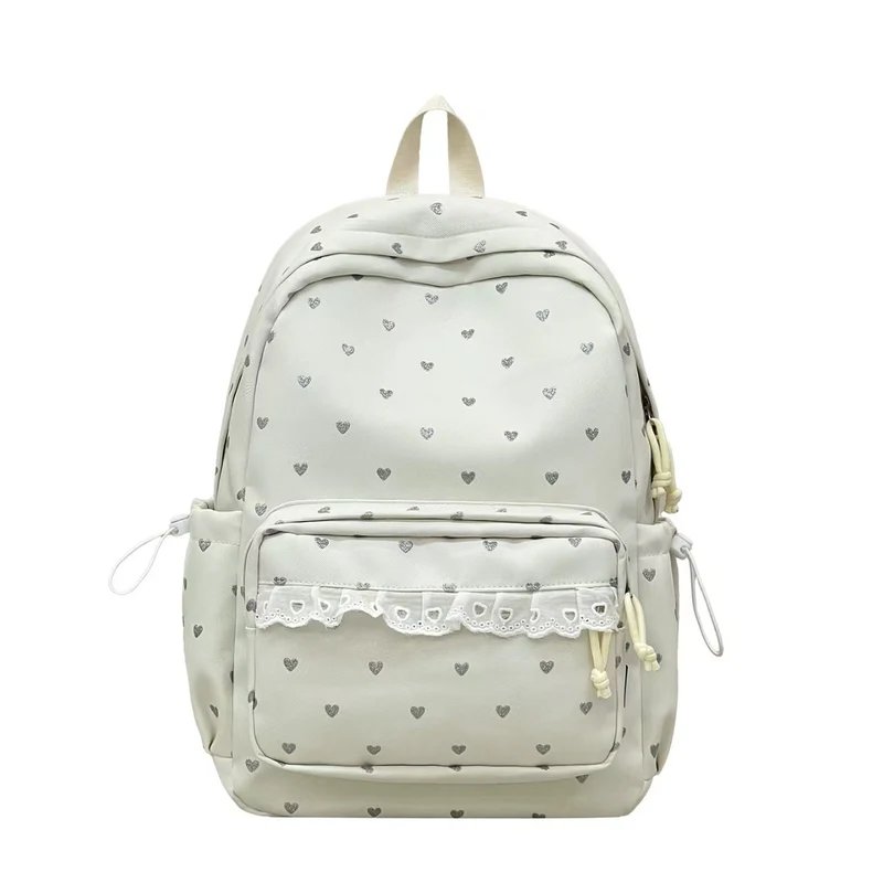 Lässiger Rucksack Skanto mit Herzmuster
