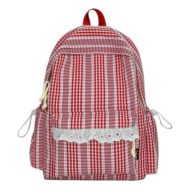 Stylischer Rucksack Skanto mit Vichy-Muster