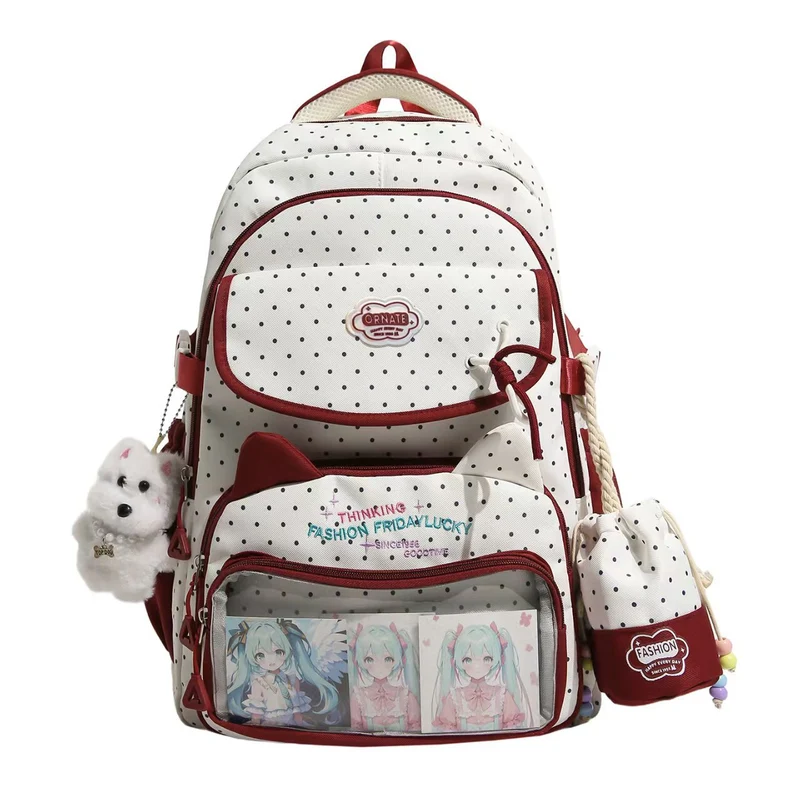 Verspielter Rucksack Skanto mit Polka-Dot-Motiv