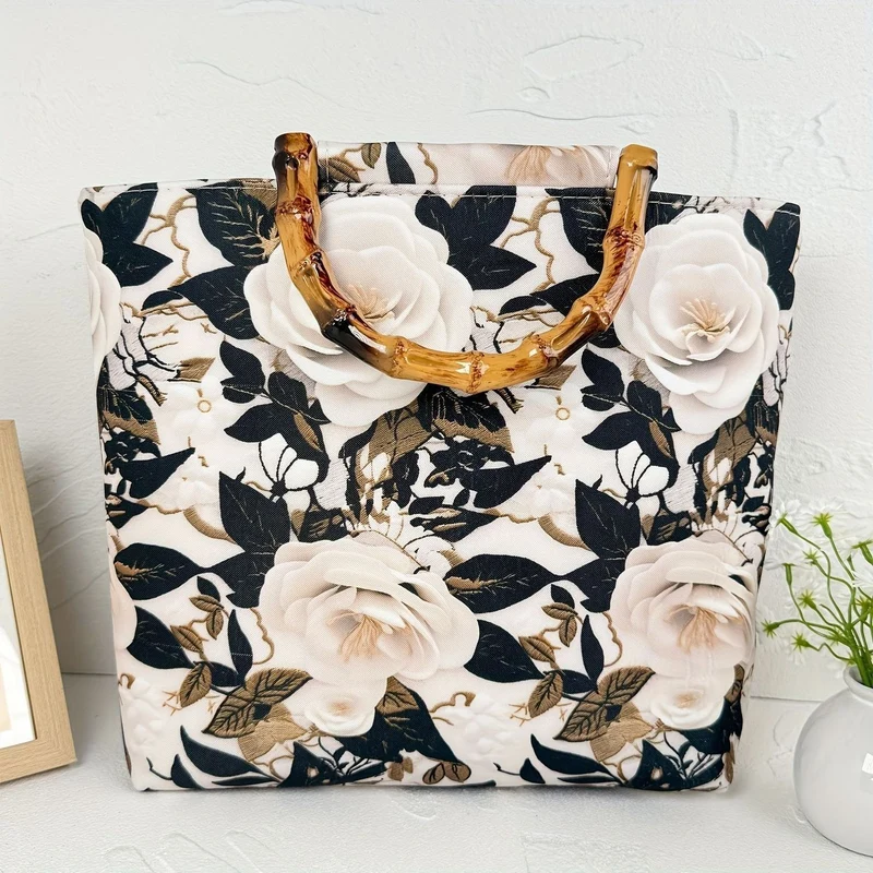 Strandtasche mit Bambusgriff Skanto