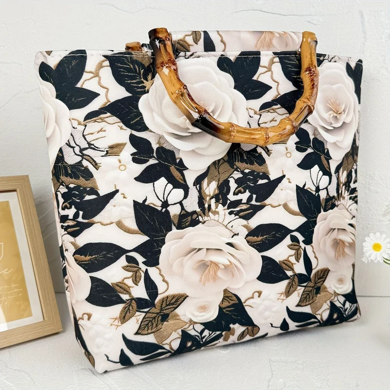 Strandtasche mit Bambusgriff Skanto