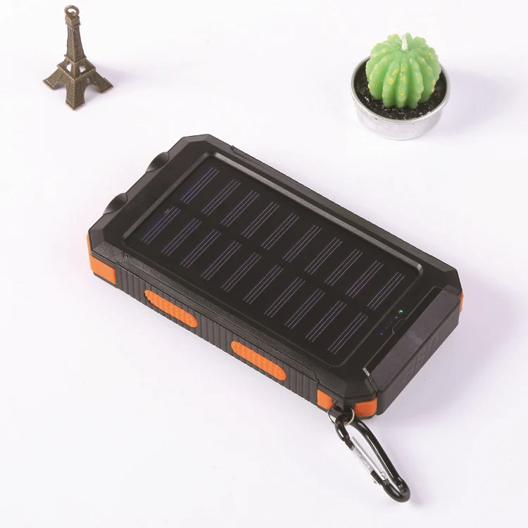 Solar-Powerbank mit integrierter LED-Taschenlampe und robustem Design Skanto