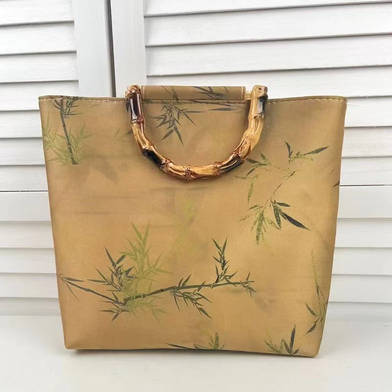 Elegante Tasche mit Bambusgriff Skanto