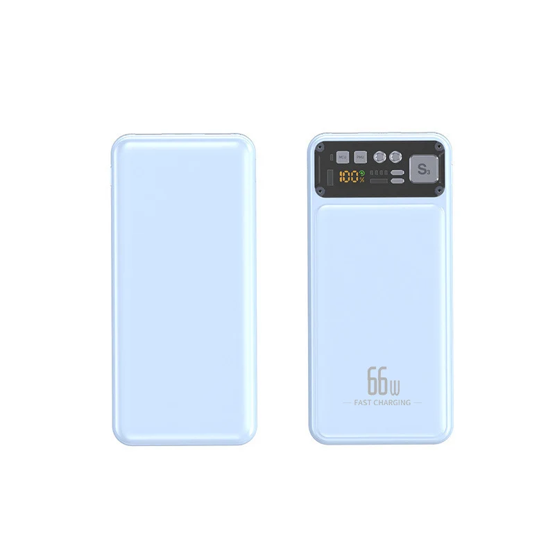 Powerbank mit integriertem Kabelsystem und digitaler Ladeanzeige Skanto