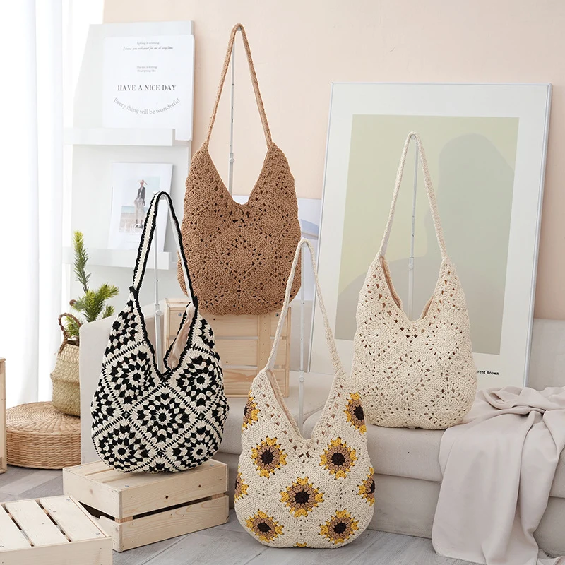 Handgemachte Häkel-Shopper-Tasche Skanto