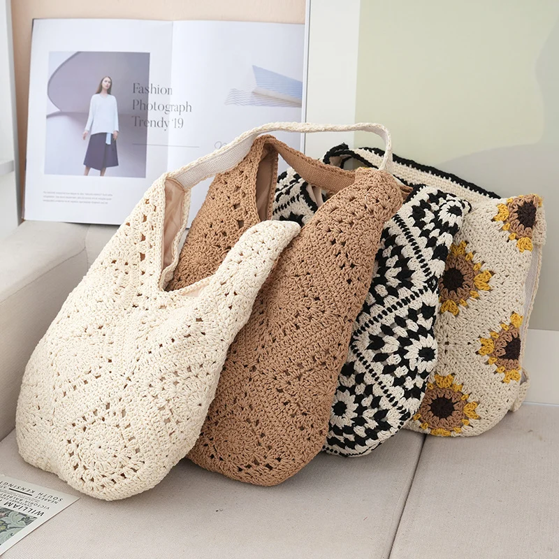 Handgemachte Häkel-Shopper-Tasche Skanto