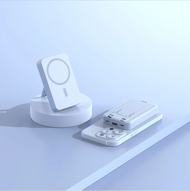 Magnetische Powerbank mit integriertem Ständer Skanto