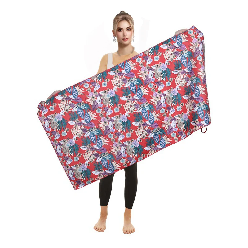 Strandtuch mit auffälligem Flamingo-Design und schnelltrocknendem Material Skanto