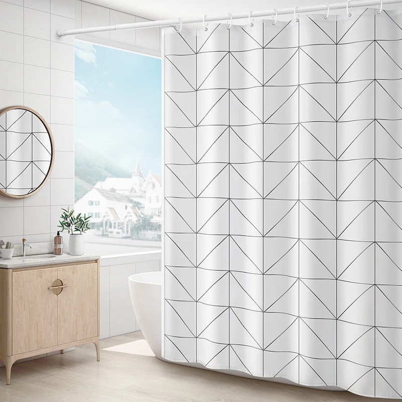 Duschvorhang Skanto mit modernem geometrischem Muster