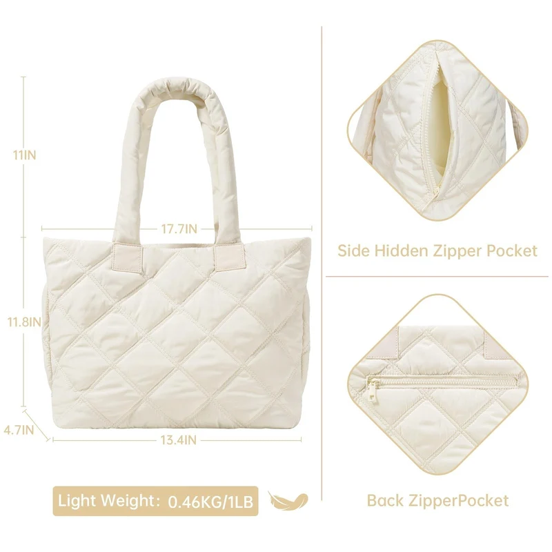Gesteppte Shopper-Tasche Skanto
