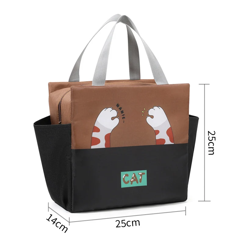 Kühltasche mit verspieltem Katzenmotiv Skanto