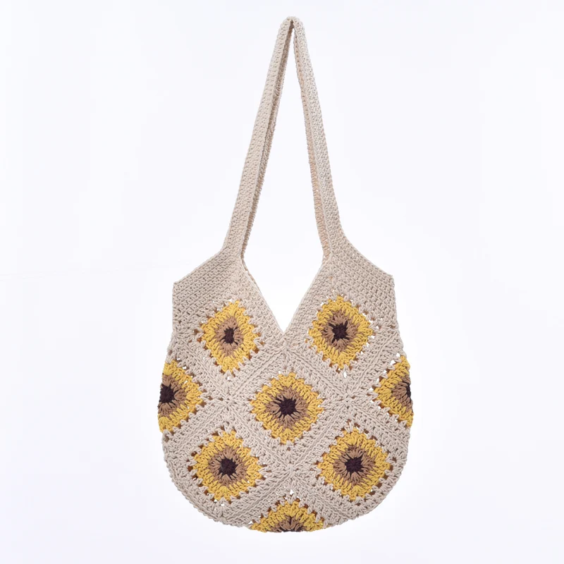 Handgemachte Makramee Shopper-Tasche Skanto