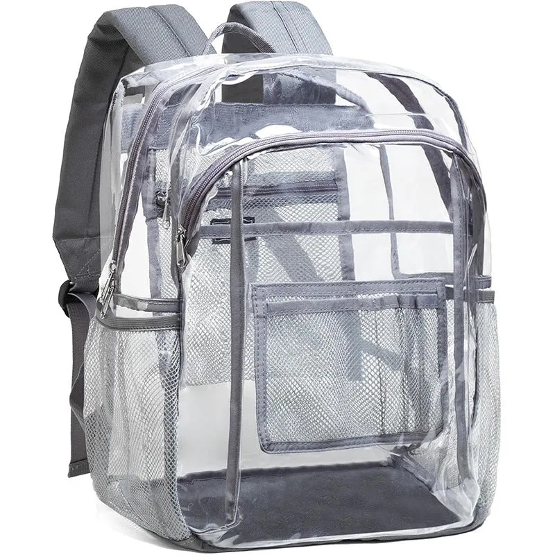 Transparente Schultasche mit atmungsaktiven Mesh-Taschen Skanto