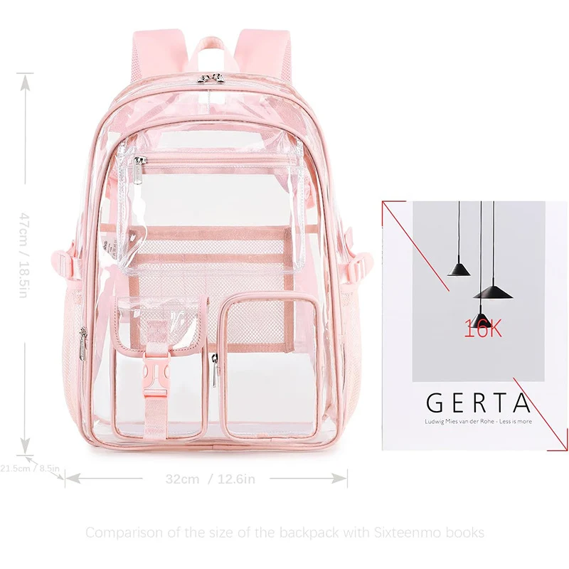 Transparenter multifunktionaler Schulrucksack Skanto