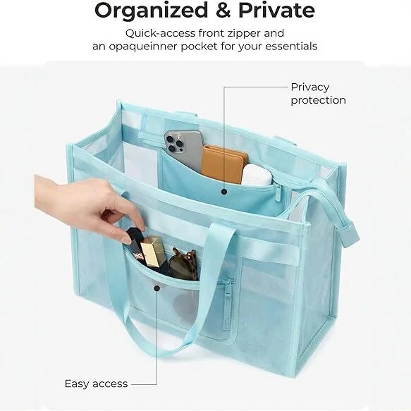 Transparente Einkaufstasche mit eleganten Details Skanto