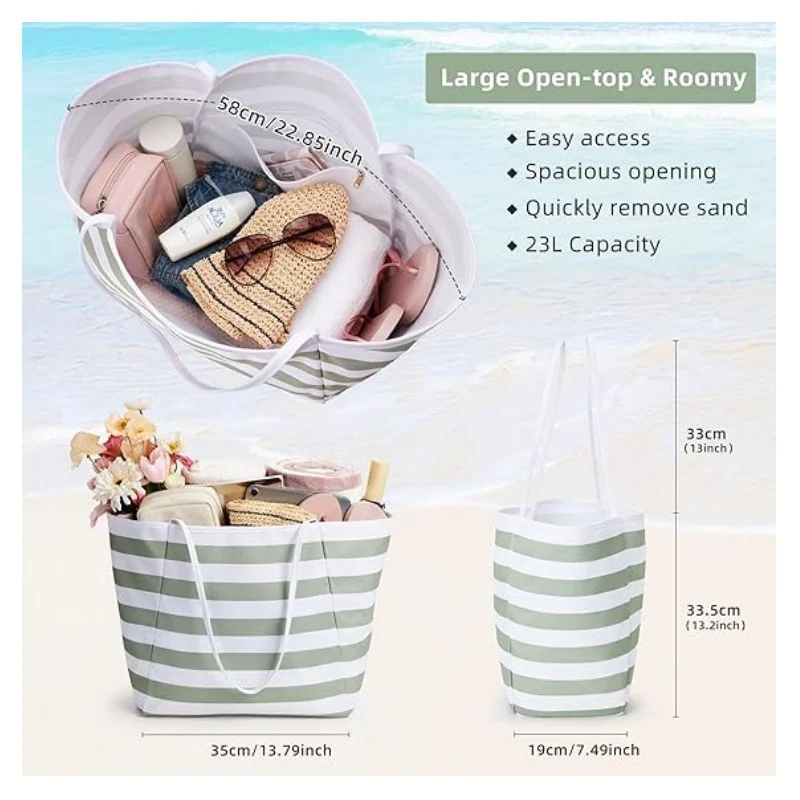 Strandtasche mit großem Stauraum und wasserabweisendem Material Skanto
