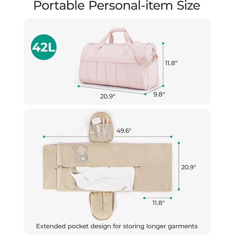 Stylische Reisetasche mit integriertem Kleiderfach Skanto