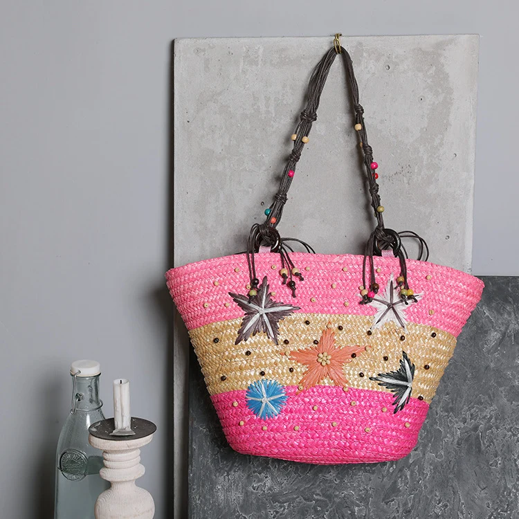Strandtasche mit farbenfrohem Blumenmuster Skanto