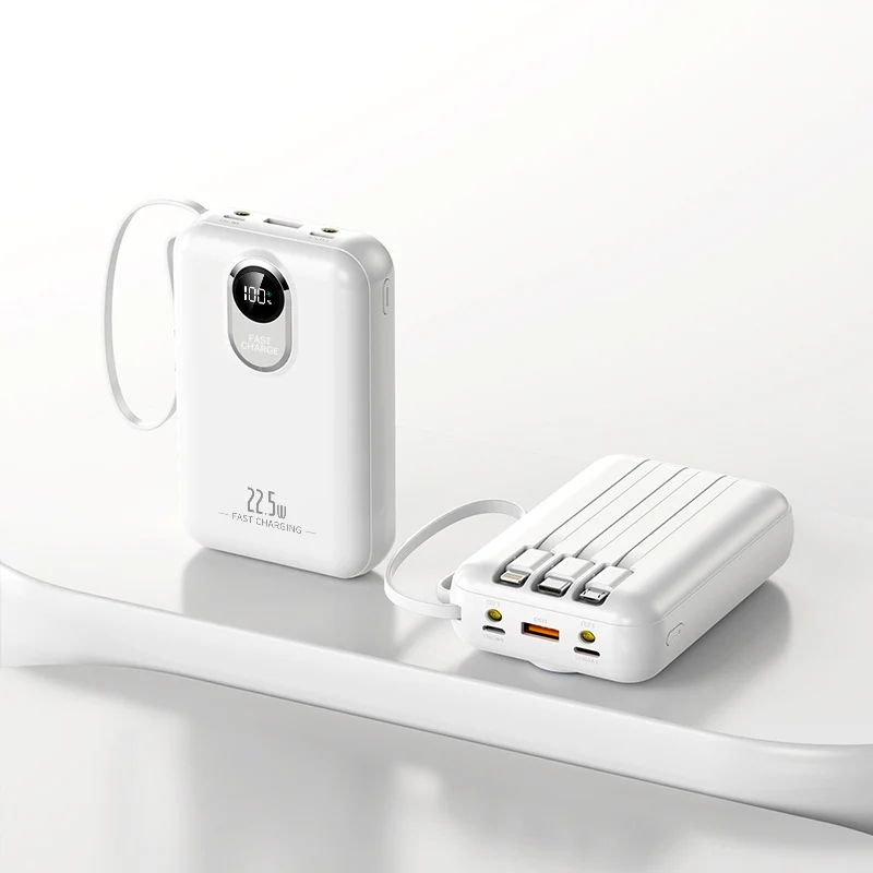 Tragbare Powerbank mit Schnellladefunktion und digitaler Restanzeige Skanto