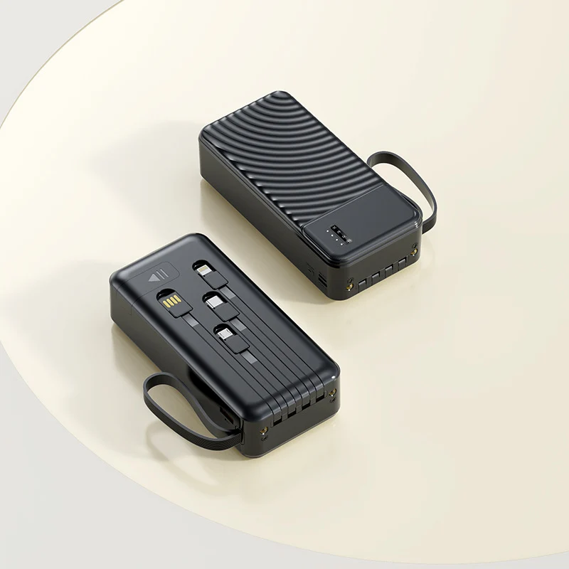 Tragbare Powerbank mit integriertem Multifunktions-Ladekabel Skanto
