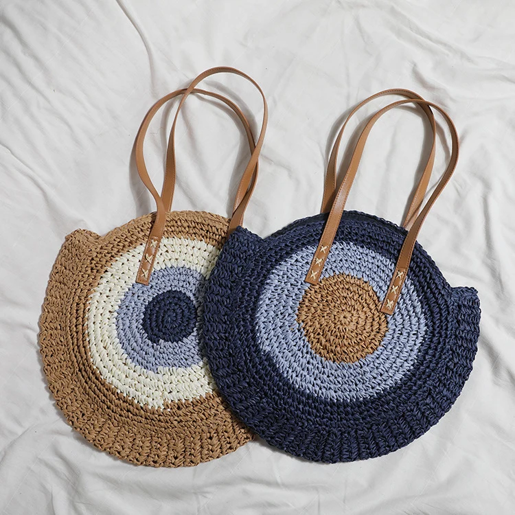 Runde Korbtasche mit modernem Design Skanto