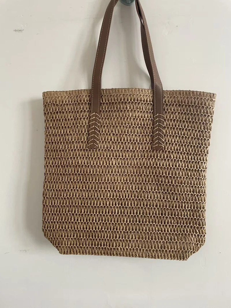 Trendige geflochtene Strandtasche Skanto