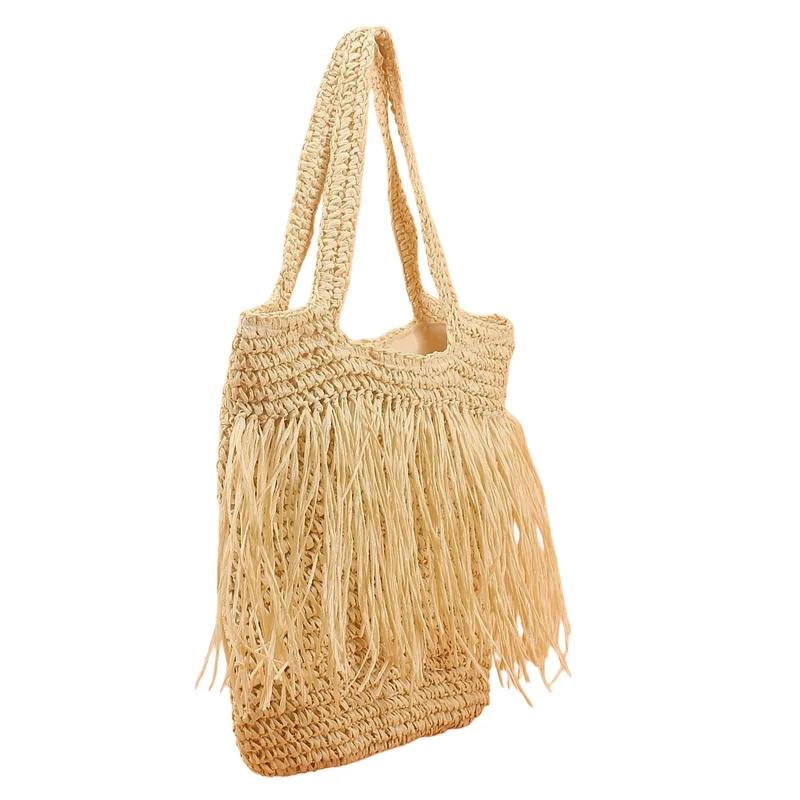 Französische Strohtasche Handgemachte Raffia Skanto