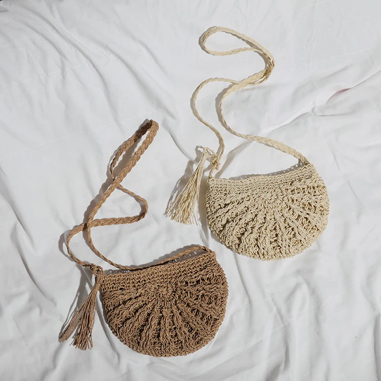 Boho-inspirierte Handtasche aus Naturmaterial Skanto