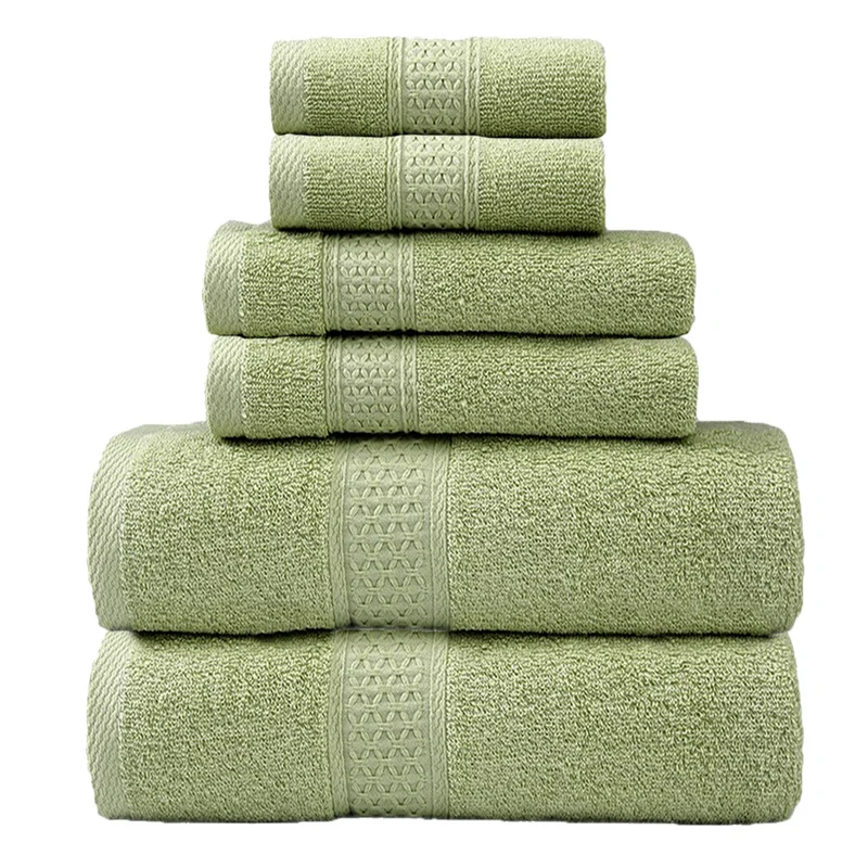 Frottierhandtuch-Set mit eleganter Bordüre
