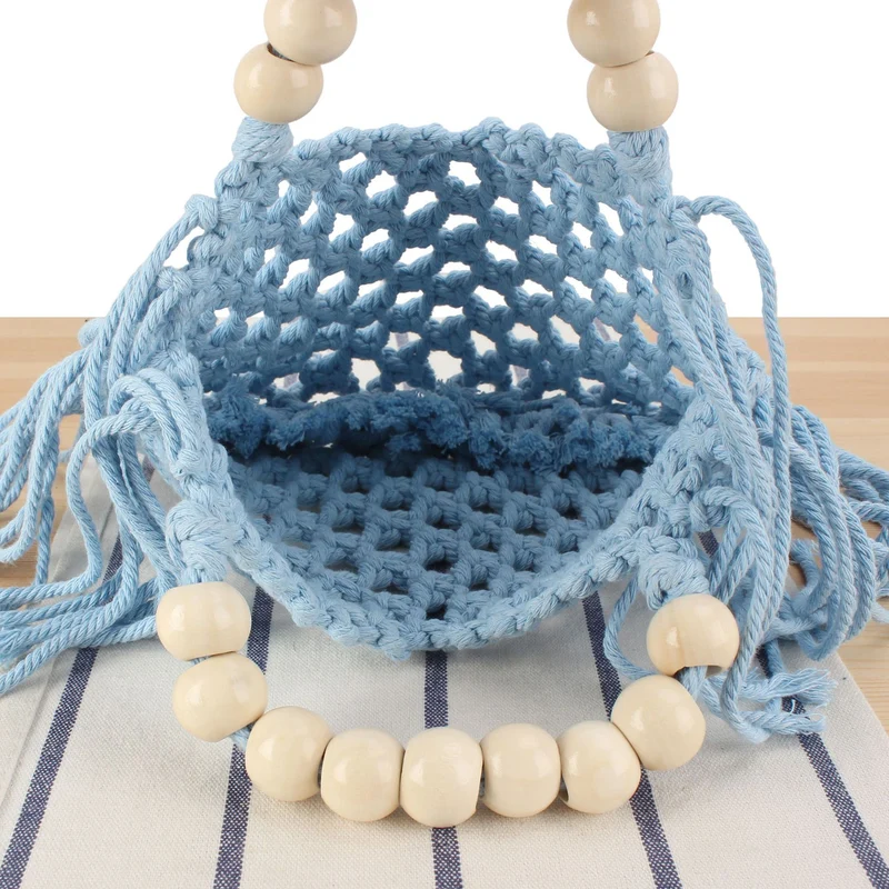 Makramee-Handtasche mit Holzgriff Skanto