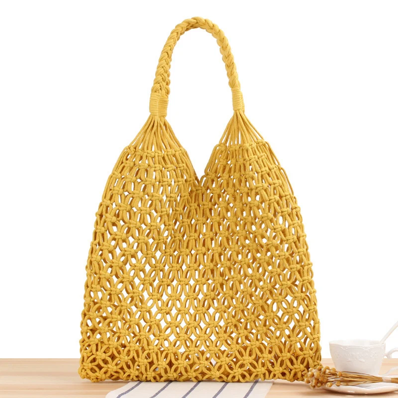 Handtasche aus robustem handgeknüpftem Netzmaterial Skanto
