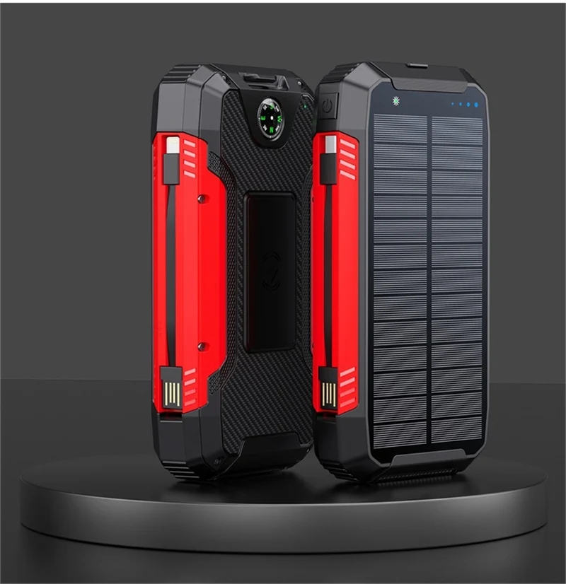 Robuste Solar-Powerbank mit multifunktionalem Ladeanschluss Skanto