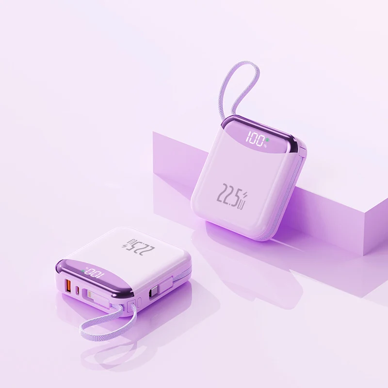 Kompakte Schnelllade-Powerbank mit LED-Anzeige Skanto
