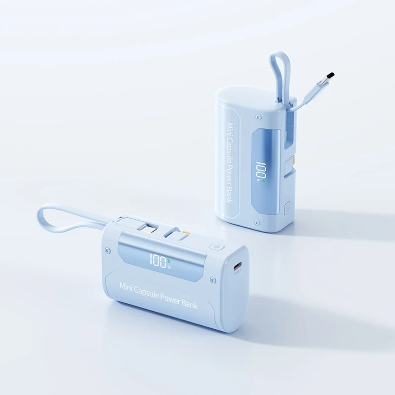 Kompakte Mini-Powerbank mit digitaler LED-Anzeige Skanto