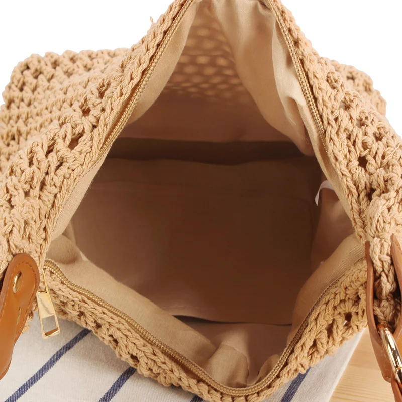 Hobo Bag aus handgewebtem Naturmaterial Skanto